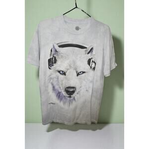 The Mountain Manimals Wolf Headphones Graphic Tee – Size M – 2013 David Penfound